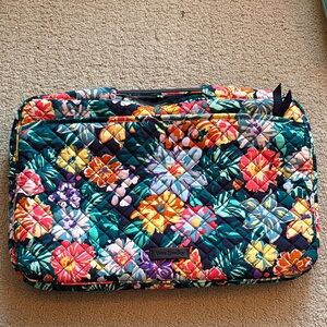 Vera Bradley Quilted Floral Laptop Case in Teal, Yellow, Pink & Navy